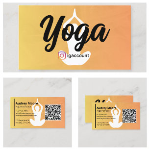 Tarjeta De Visita Profesor de Yoga Instructor de Yoga Estudio de Yog