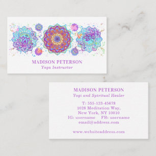 Tarjeta De Visita Profesor de yoga instructor entrenador espiritual