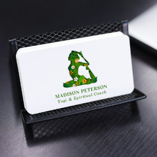 Tarjeta De Visita Profesor de yoga instructor entrenador espiritual