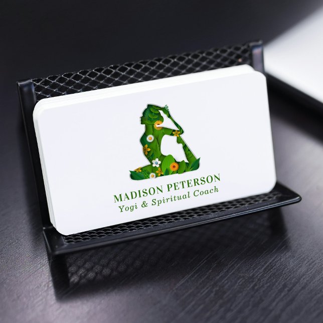 Tarjeta De Visita Profesor de yoga instructor entrenador espiritual  (Subido por el creador)