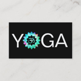 Tarjeta De Visita *~* Profesor de Yoga OM Aum Lotus Mandala