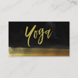 Tarjeta De Visita *~* Profesor de Yoga Oro y Negro