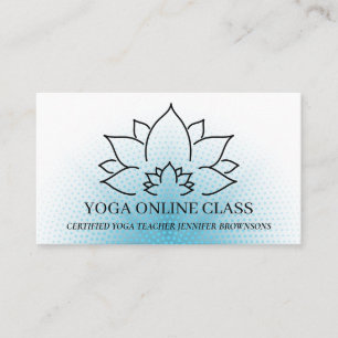 Tarjeta De Visita Profesor de Yoga Privado Marina Negra