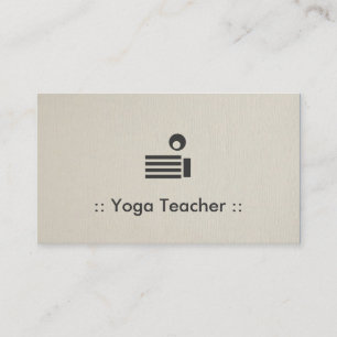 Tarjeta De Visita Profesor de Yoga Profesional Sencillo Elegante