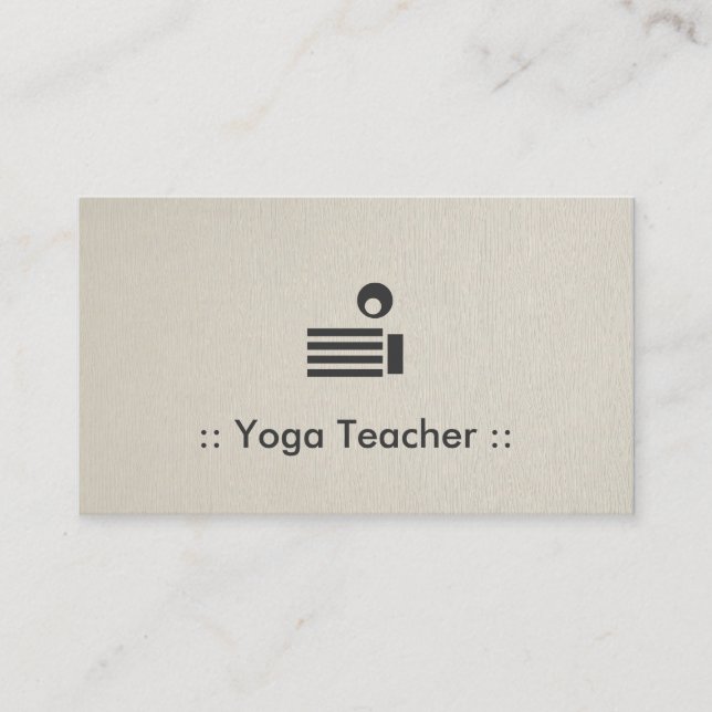 Tarjeta De Visita Profesor de Yoga Profesional Sencillo Elegante (Anverso)