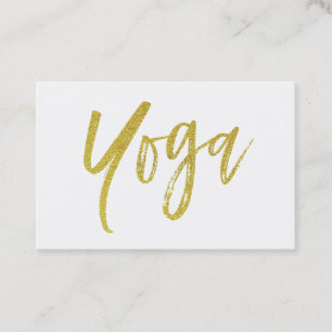 Tarjeta De Visita *~* Profesor de Yoga y Oro Blanco Moderno