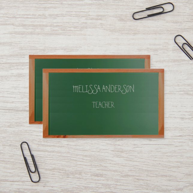 Tarjeta De Visita profesor del tablero (Anverso/Reverso In Situ)