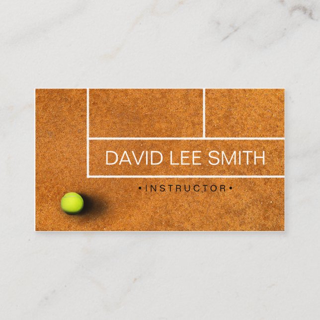 Tarjeta De Visita Profesor del tenis (Anverso)