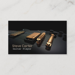Tarjeta De Visita Profesor eléctrico del artista del guitarrista de
