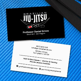 Tarjeta De Visita Profesor moderno y elegante de Jiu-Jitsu en Brasil