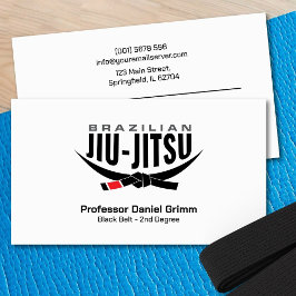 Tarjeta De Visita Profesor moderno y elegante de Jiu-Jitsu en Brasil