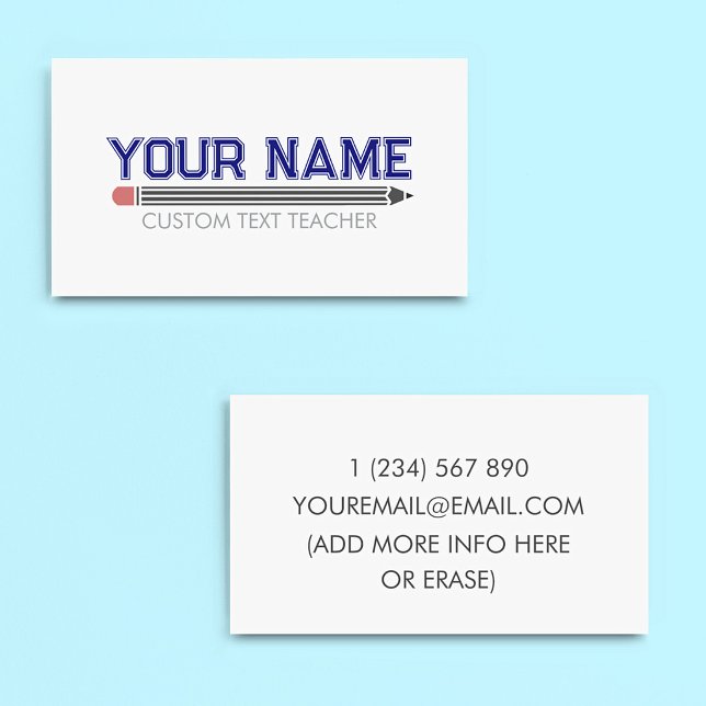 Tarjeta De Visita Profesor Personalizado  (Subido por el creador)