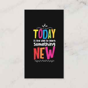 Tarjeta De Visita Profesor positivo educador de escuela de mentalida