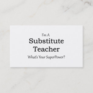 Tarjeta De Visita profesor sustituto