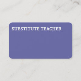 Tarjeta De Visita Profesor sustituto Tutor