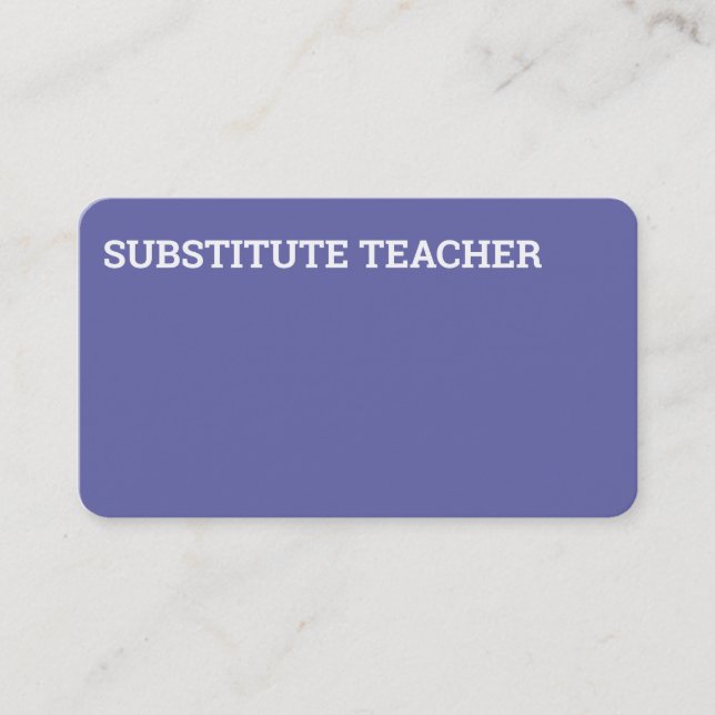 Tarjeta De Visita Profesor sustituto Tutor (Anverso)