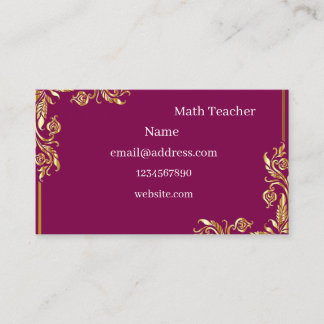 Tarjeta De Visita profesora