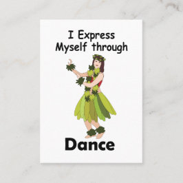 Tarjeta De Visita Profesora de Baile Chica Bailarina de Hula