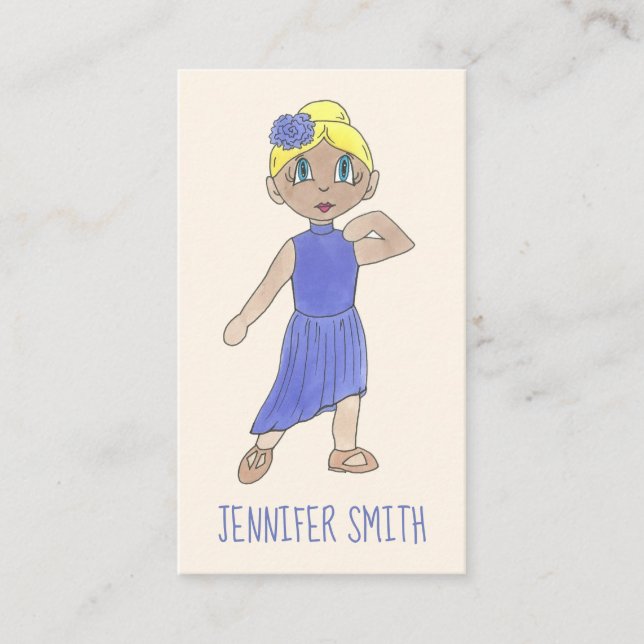 Tarjeta De Visita Profesora de danza Escuela de Estudios de Lyrical (Anverso)