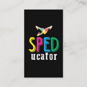 Tarjeta De Visita Profesora de Educación Especial Sped Niños Autis
