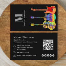 Profesora de guitarra, código QR y Personalizado d