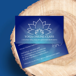 Tarjeta De Visita Profesora de Navy Yoga Privado