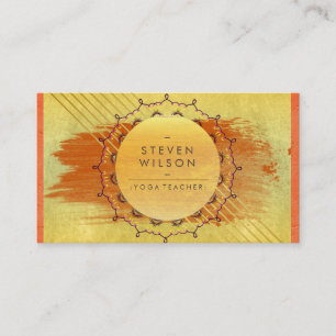 Tarjeta De Visita Profesora de yoga Mandala Meditación Masaje holíst