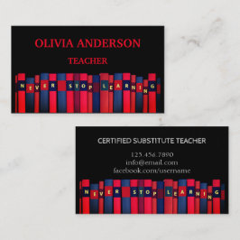 Tarjeta De Visita Profesora | EL Tutor NUNCA DEJA DE APRENDER