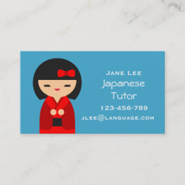 Tarjeta De Visita Profesora japonesa de Tutor