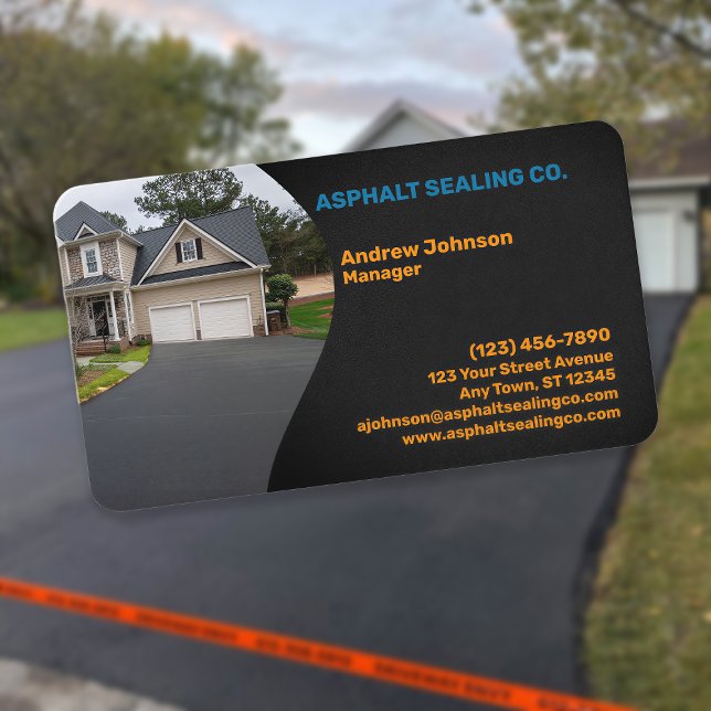 Tarjeta De Visita Professional Asphalt Driveway Sealing Company (Subido por el creador)