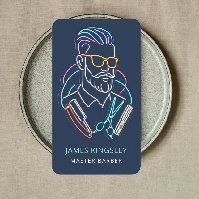 Tarjeta De Visita Professional Barber Haircut Shave Grooming Stylish (Subido por el creador)