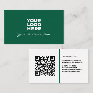 Tarjeta De Visita Professional Business Card with QR Code & Logo