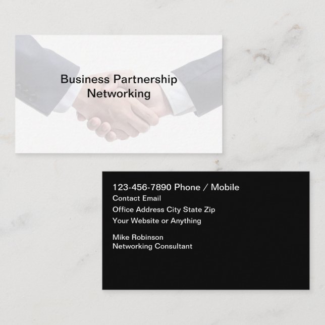 Tarjeta De Visita Professional Business Networking Consultant (Anverso / Reverso)