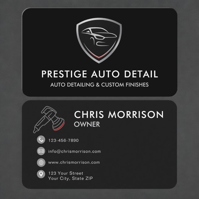 Tarjeta De Visita Professional Car Wash Detailing Service (Subido por el creador)