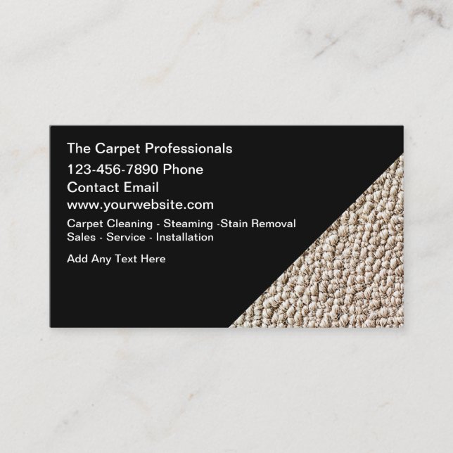 Tarjeta De Visita Professional Carpet And Flooring Theme (Anverso)