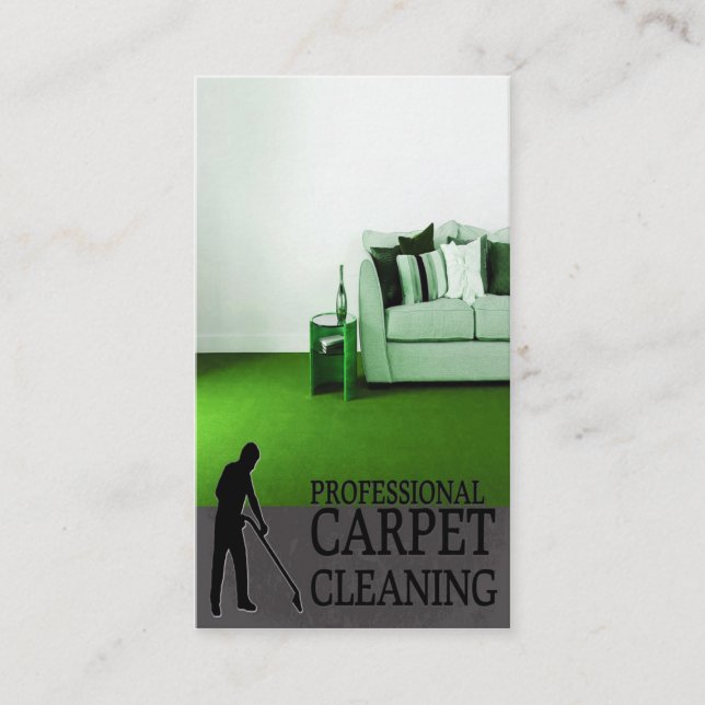 Tarjeta De Visita Professional Carpet Cleaning Service Business Card (Anverso)