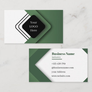 Tarjeta De Visita Professional Clean Modern Green minimalist design