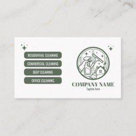 Tarjeta De Visita Professional Cleaning Service Business Card