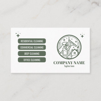 Tarjeta De Visita Professional Cleaning Service Business Card