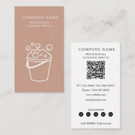 Tarjeta De Visita Professional Cleaning Services Logo Modern Boho