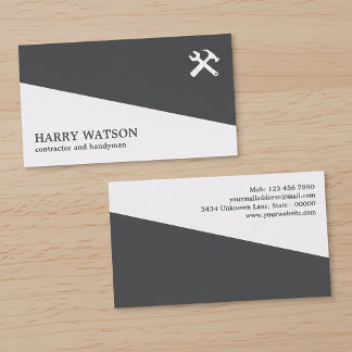 Tarjeta De Visita Professional Contractor Handyman Home Improvement