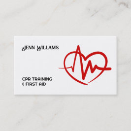 Tarjeta De Visita Professional CPR Instructor Business Cards with QR