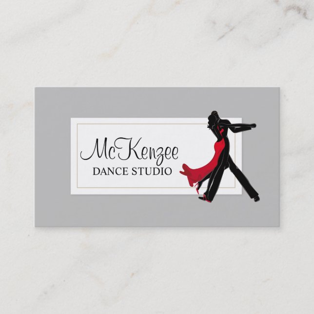 Tarjeta De Visita Professional Dance Studio, Instructor Business (Anverso)