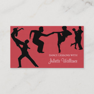 Tarjeta De Visita Professional Dance Studio, Instructor Business