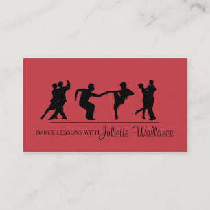 Tarjeta De Visita Professional Dance Studio, Instructor Business