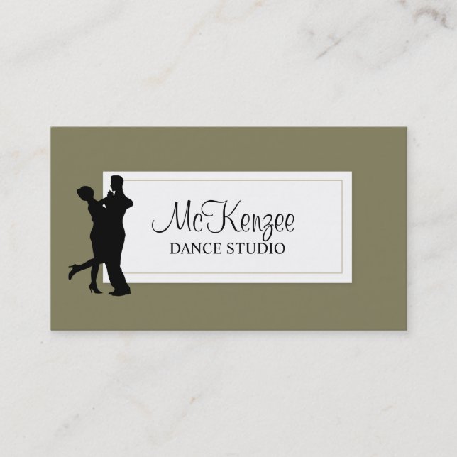 Tarjeta De Visita Professional Dance Studio, Instructor Business (Anverso)
