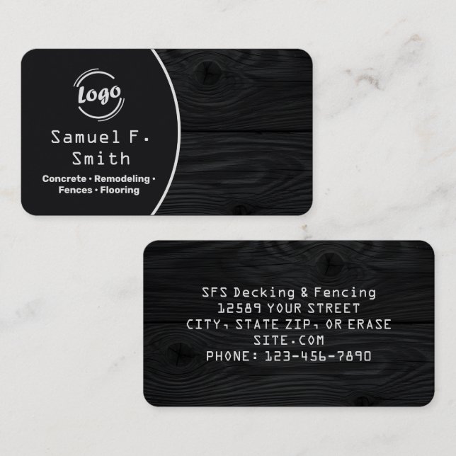 Tarjeta De Visita Professional Decking and Fencing (Anverso / Reverso)