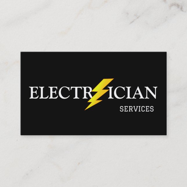 Tarjeta De Visita Professional Electrical Contractor - Electrician (Anverso)