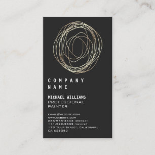 Tarjeta De Visita Professional Elegant Modern Silver Black Metal Bus