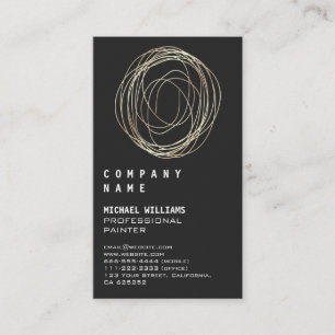 Tarjeta De Visita Professional Elegant Modern Silver Black Metal Bus